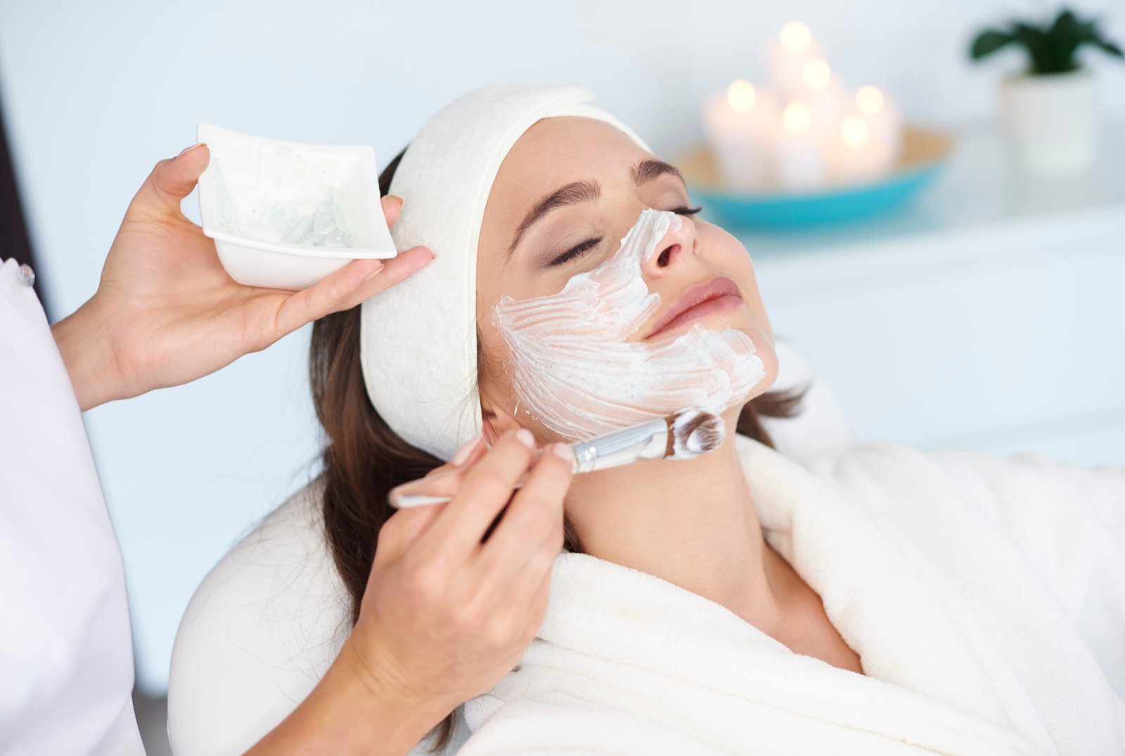 Beautiful woman at the spa salon